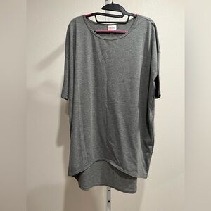 LuLaRoe Gray Short Sleeve Women's Irma Top